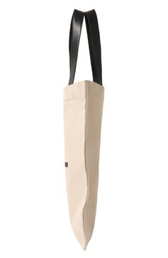 Женский сумка-шопер JIL SANDER кремвого цвета, арт. J25WC0004-P4917 | Фото 4 (Сумки-технические: Сумки-шопперы; Материал сплава: Проставлено; Материал: Текстиль; Драгоценные камни: Проставлено; Размер: large)