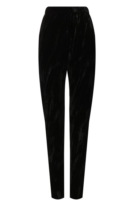 Женские бархатные брюки SAINT LAURENT черного цвета по цене 120500 руб., арт. 552501/Y136U | Фото 1