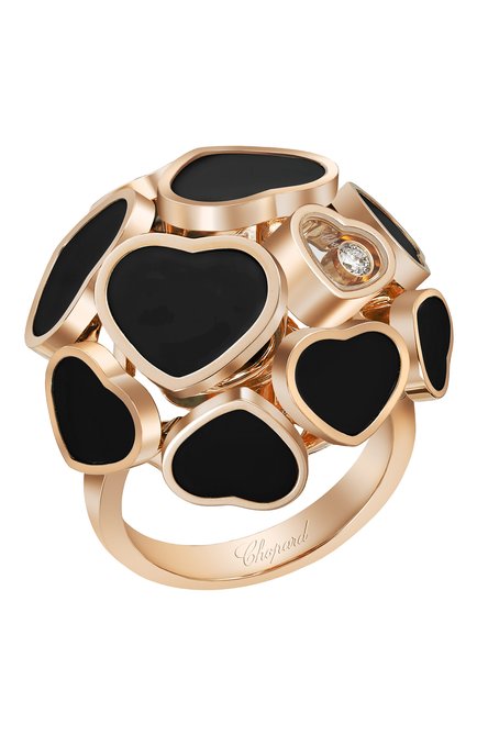 Женские кольцо CHOPARD бесцветного цвета, арт. 827482-5210 | Фото 1 (Материал сплава: Розовое золото; Драгоценные камни: Бриллианты)