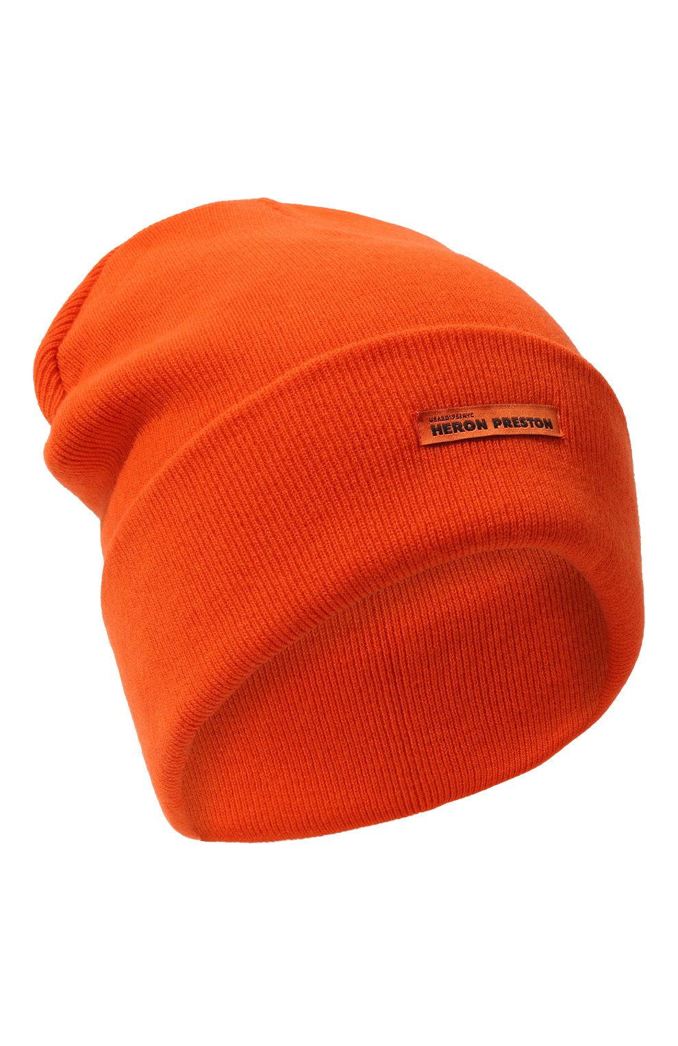 Мужская шерстяная шапка HERON PRESTON оранжевого цвета, арт. HMLC006F23KNI001 | Фото 1 (Материал: Текстиль, Шерсть; Кросс-КТ: Трикотаж; Материал сплава: Проставлено; Нос: Не проставлено)