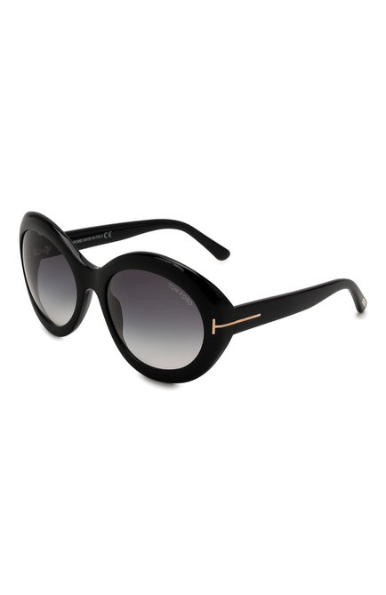 Женские солнцезащитные очки TOM FORD черного цвета, арт. TF918 01B | Фото 1 (Тип очков: С/з; Оптика Гендер: оптика-женское; Очки форма: Овальные)