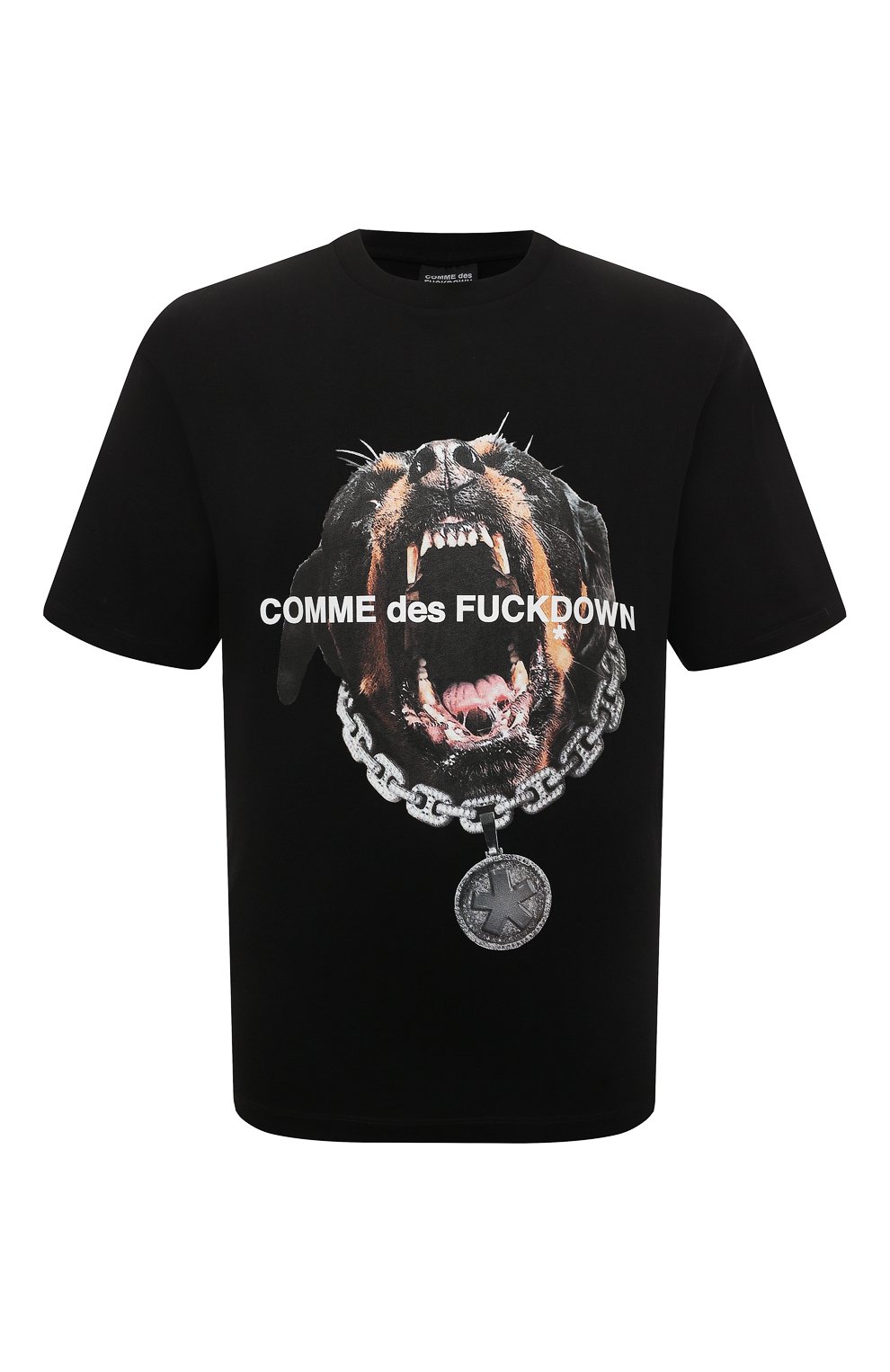 T-Shirt Comme des Fuckdown con stampa spray uomo