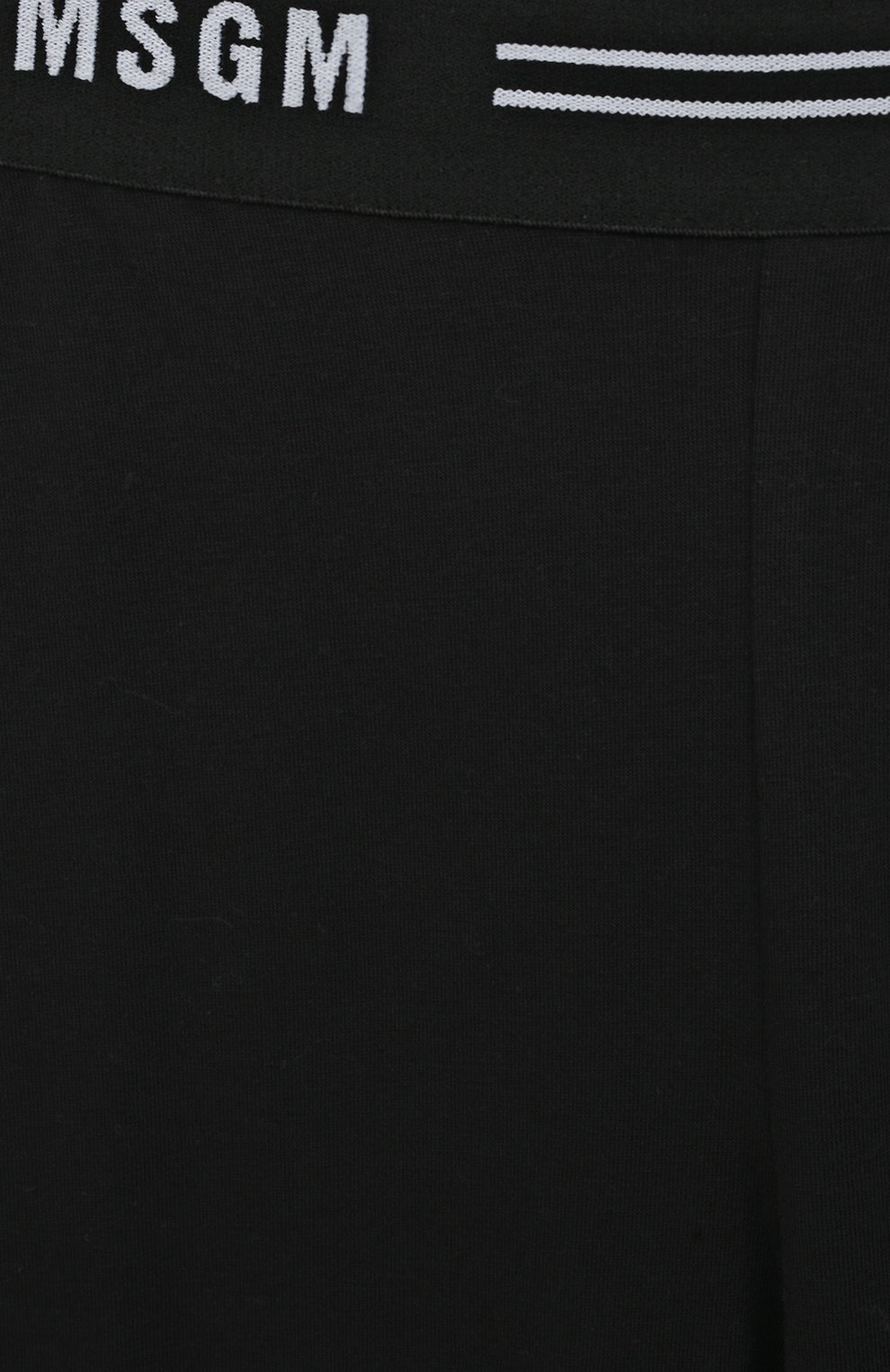Детские хлопковые легинсы MSGM KIDS черного цвета, арт. MS029461 | Фото 3 (Девочки Кросс-КТ: Леггинсы-одежда; Материал сплава: Проставлено; Нос: Не проставлено; Материал внешний: Хлопок)