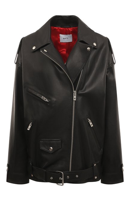 Женская кожаная куртка BATS черного цвета по цене 107000 руб., арт. SS22/0_001 | Фото 1