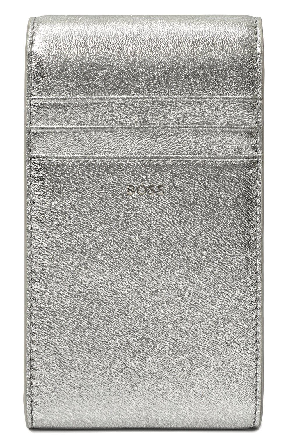Кожаный чехол для iphone BOSS серого цвета, арт. 50481647 | Фото 5 (Женское Кросс-КТ: Кожа iPhone)