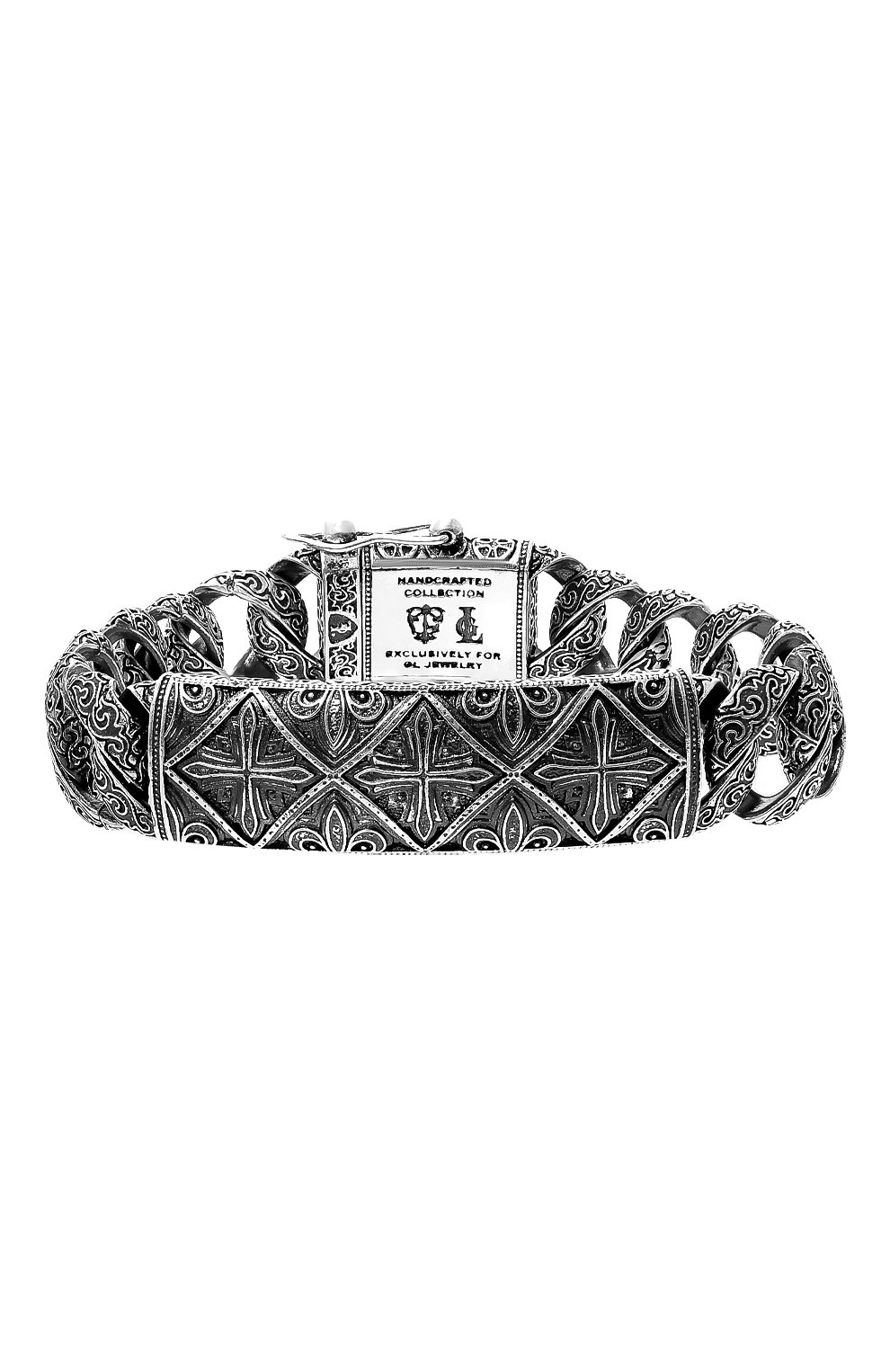 Мужской браслет доспехи воина GL JEWELRY серебряного цвета, арт. M400004-S97-01 | Фото 3 (Материал: Серебро)