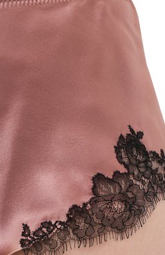 Женские шелковые шорты CARINE GILSON розового цвета, арт. CG0768PS S21 | Фото 5 (Женское Кросс-КТ: Шорты; Материал внешний: Шелк)