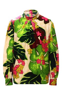 Женская блузка из вискозы и шелка DRIES VAN NOTEN разноцветного цвета, арт. 202-30790-1009 | Фото 1 (Рукава: Длинные; Длина (для топов): Стандартные; Принт: С принтом; Материал внешний: Вискоза; Женское Кросс-КТ: Блуза-одежда)