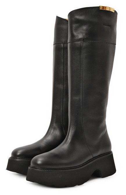 Женские кожаные сапоги N21 черного цвета по цене 116500 руб., арт. 23ISP04510451 | Фото 1