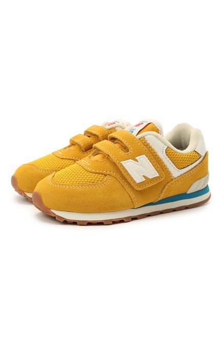Детские кроссовки 574 vintage brights NEW BALANCE желтого цвета, арт. IV574HB2/M | Фото 1 (Стили: Гранж; Региональные ограничения белый список (Axapta Mercury): RU)