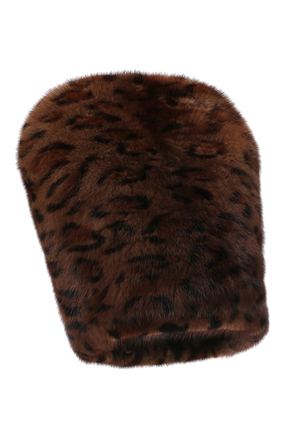Женская шапка из меха норки FURLAND коричневого цвета, арт. 0062400110026300115 | Фото 1 (Материал: Натуральный мех)