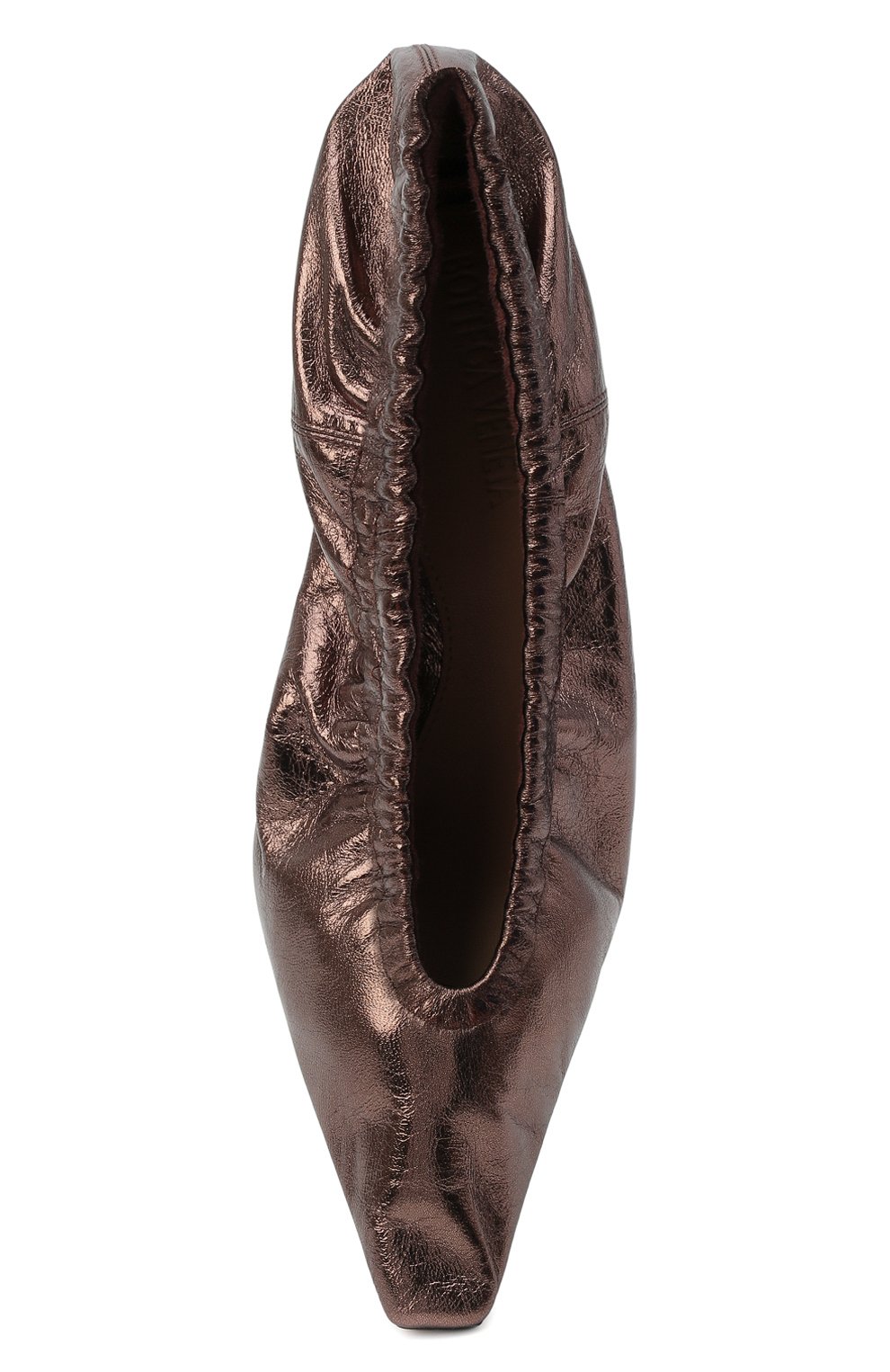 Женские кожаные туфли almond BOTTEGA VENETA коричневого цвета, арт. 651356/V1AI0 | Фото 6 (Каблук высота: Высокий; Материал внутренний: Натуральная кожа; Каблук тип: Устойчивый; Подошва: Плоская)