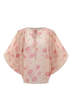 Женская хлопковая блузка LOVE STORIES розового цвета, арт. L2243824927 | Фото 1 (Материал внешний: Хлопок; Женское Кросс-КТ: Блуза-белье)