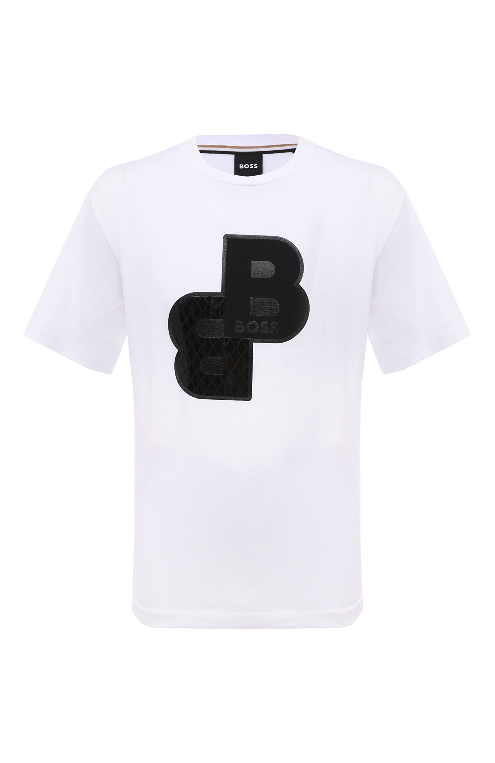 Хлопковая футболка BOSS 50496663, цвет белый, размер 50 - фото 1