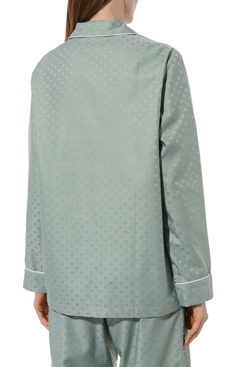 Женская хлопковая пижама DEREK ROSE зеленого цвета, арт. 2012-KATE007 | Фото 4 (Материал сплава: Проставлено; Нос: Не проставлено; Материал внешний: Хлопок)