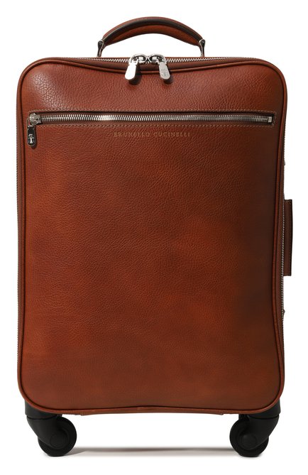Мужской кожаный дорожный чемодан BRUNELLO CUCINELLI коричневого цвета, арт. MBZIU342 | Фото 1 (Статус проверки: Проверена категория; Материал: Натуральная кожа; Размер: large; Ограничения доставки: oversized)