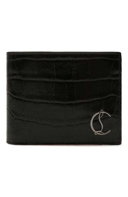 Мужской кожаное портмоне coolcard CHRISTIAN LOUBOUTIN черного цвета, арт. 3205300/M C00LCARD | Фото 1 (Материал: Натуральная кожа)