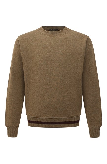 Мужской кашемировый свитер LORO PIANA хаки цвета по цене 194000 руб., арт. FAL8486 | Фото 1