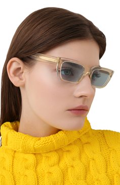 Женские солнцезащитные очки BURBERRY желтого цвета, арт. 4321-387980 | Фото 2 (Региональные ограничения белый список (Axapta Mercury): RU; Тип очков: С/з; Оптика Гендер: оптика-женское; Очки форма: Прямоугольные)