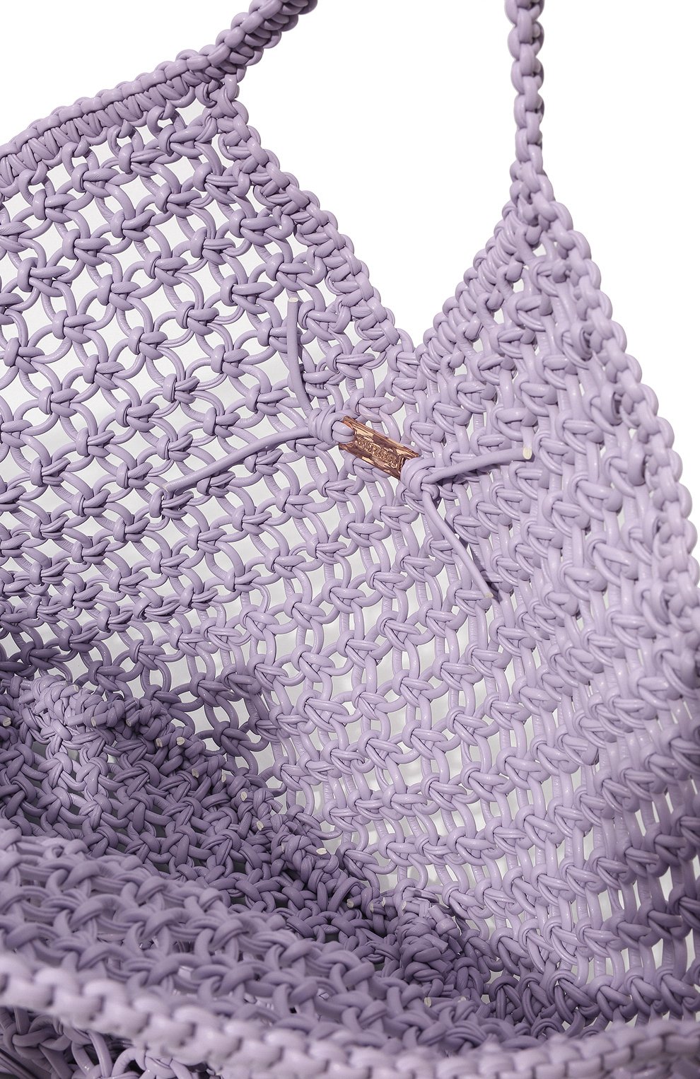 Женская сумка woven basket large YUZEFI сиреневого цвета, арт. YUZRS22-LW-033 | Фото 5 (Сумки-технические: Сумки top-handle; Материал: Текстиль; Размер: large)