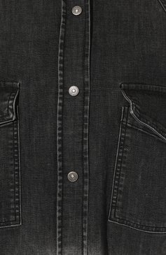 Женская джинсовая рубашка DONDUP черно-белого цвета, арт. DC233/DS0258D/FP8 | Фото 5 (Рукава: Длинные; Кросс-КТ: Деним; Региональные ограничения белый список (Axapta Mercury): Не проставлено; Женское Кросс-КТ: Рубашка-одежда; Длина (для топов): Стандартные; Стили: Гранж; Принт: С принтом; Материал сплава: Проставлено; Нос: Не проставлено; Материал внешний: Хлопок, Деним; Драгоценные камни: Проставлено)