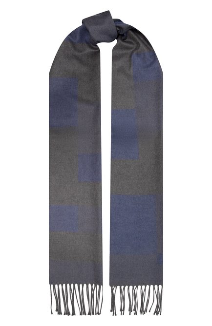 Мужской шелковый шарф PIACENZA CASHMERE 1733 темно-синего цвета, арт. NEW Y0RK | Фото 1 (Материал сплава: Проставлено; Материал: Текстиль, Шелк; Нос: Не проставлено)
