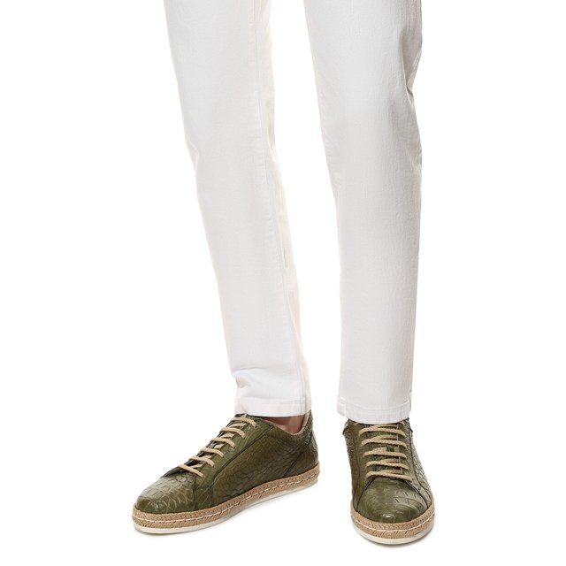 фото Кеды из кожи аллигатора kiton