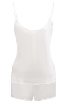 Женская шелковая пижама LA PERLA белого цвета, арт. 0045610 | Фото 1 (Материал внешний: Шелк; Материал сплава: Проставлено; Нос: Не проставлено)