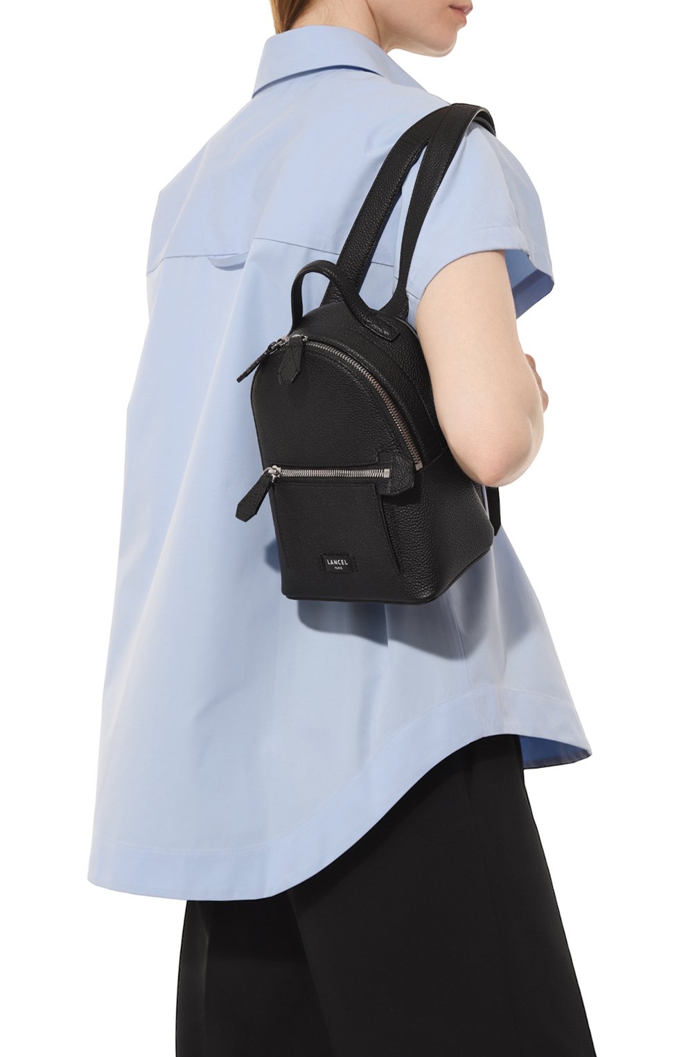 Женский рюкзак ninon LANCEL черного цвета, арт. A12092 | Фото 2 (Материал: Натуральная кожа; Размер: small; Стили: Кэжуэл)