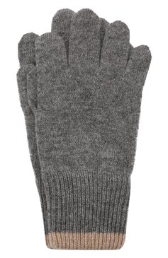 Детски е кашемировые перчатки BRUNELLO CUCINELLI серого цвета, арт. B22M90100C | Фото 1 (Материал: Текстиль, Кашемир, Шерсть; Материал сплава: Проставлено; Нос: Не проставлено)