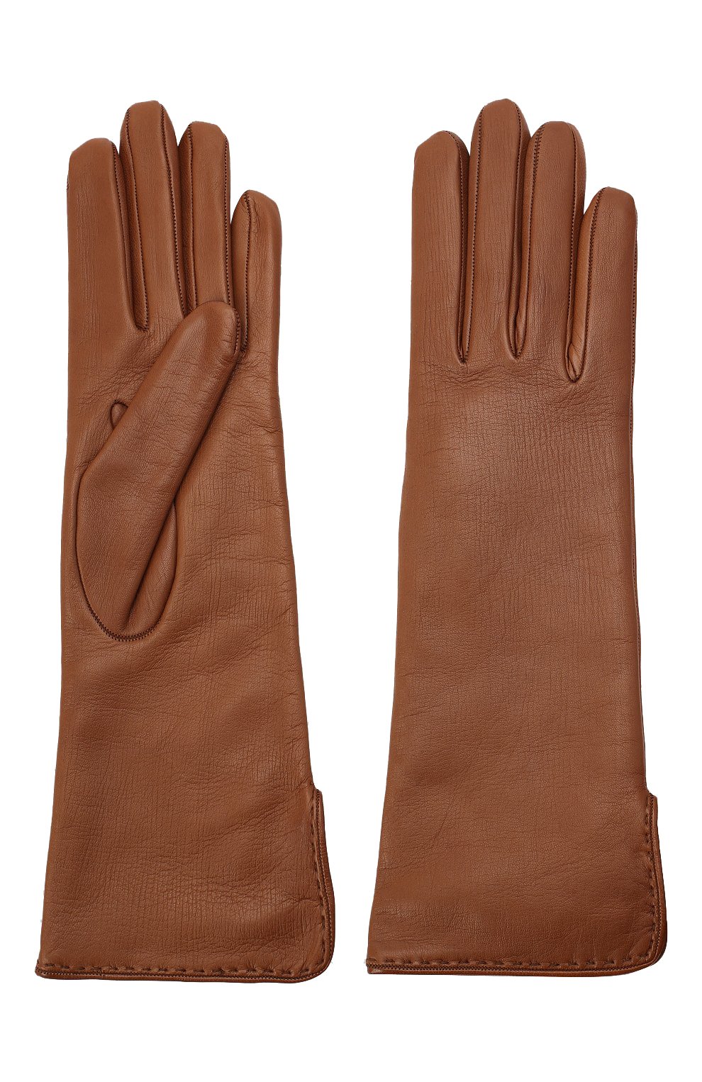 Женские кожаные перчатки LORO PIANA коричневого цвета, арт. FAL2778 | Фото 2 (Материал: Натуральная кожа; Региональные ограничения белый список (Axapta Mercury): RU)