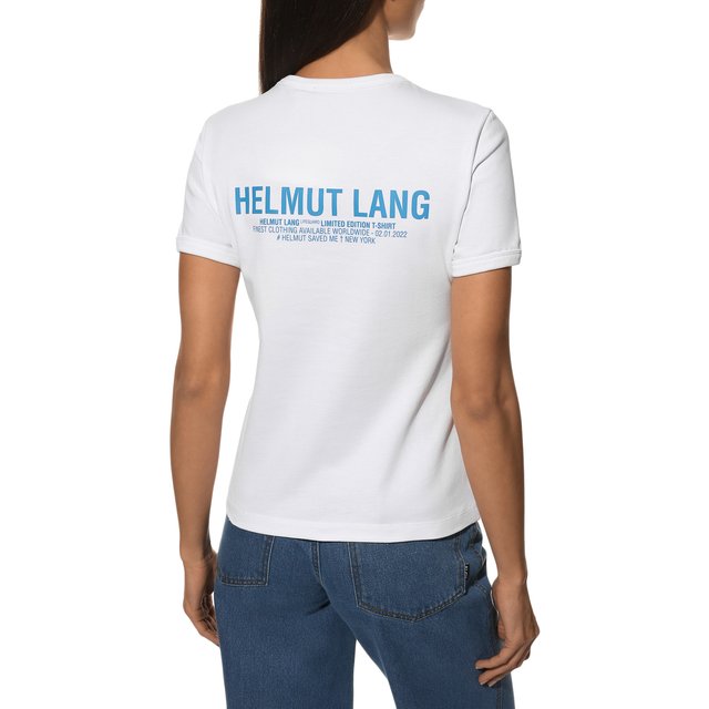 фото Хлопковая футболка helmut lang