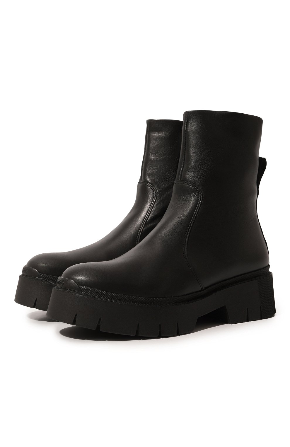 Кожаные ботинки HUGO 50487926, цвет чёрный, размер 37