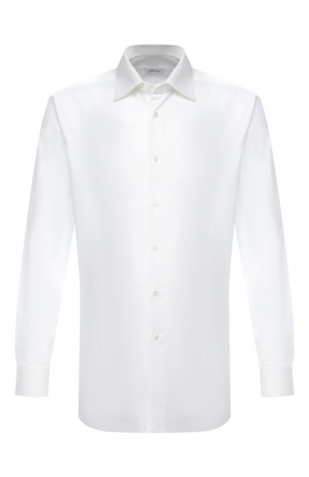 Мужская хлопковая сорочка с воротником кент BRIONI белого цвета по цене 55400 руб., арт. RCLU4A/PZ042 | Фото 1
