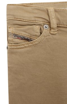 Детские джинсы DIESEL бежевого цвета, арт. J00990/KXBI9 | Фото 3 (Детали: Однотонный; Материал сплава: Проставлено; Нос: Не проставлено; Материал внешний: Хлопок)