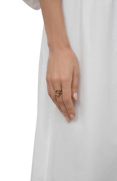Женское кольцо alphabet g CHLOÉ золотого цвета, арт. CHC21SFR0GCB7 | Фото 2 (Материал: Металл)