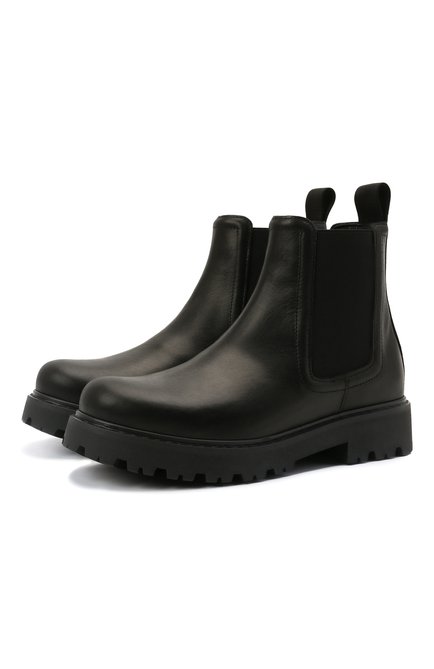 Детские кожаные ботинки DSQUARED2 черного цвета по цене 34250 руб., арт. 68584/RUNNER/36-41 | Фото 1