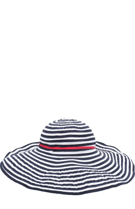 Детская шляпа с широкими полями ARMANI JUNIOR синего цвета, арт. 394542/8P506 | Фото 1 (Материал: Текстиль, Хлопок, Синтетический материал; Статус проверки: Проверено, Проверена категория)