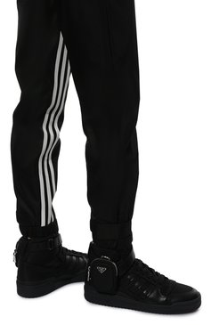 Мужского комбинированные кеды adidas for prada re-nylon PRADA черного цвета, арт. 2TG193-3LJX-F0557 | Фото 3 (Кросс-КТ: хайтопы; Материал внешний: Синтетический материал)