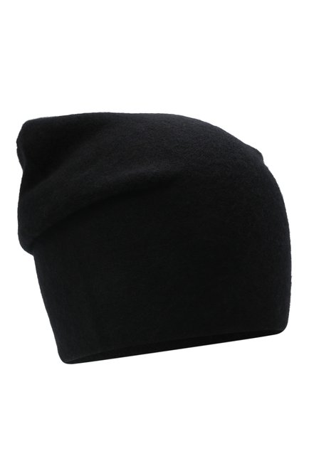 Женская кашемировая шапка TEGIN черного цвета, арт. 3766A | Фото 1 (Материал: Шерсть, Кашемир, Текстиль; Региональные ограничения белый список (Axapta Mercury): RU)
