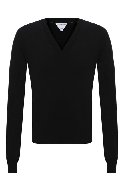 Мужской шерстяной пуловер BOTTEGA VENETA черного цвета по цене 83900 руб., арт. 668702/V0ZY0 | Фото 1