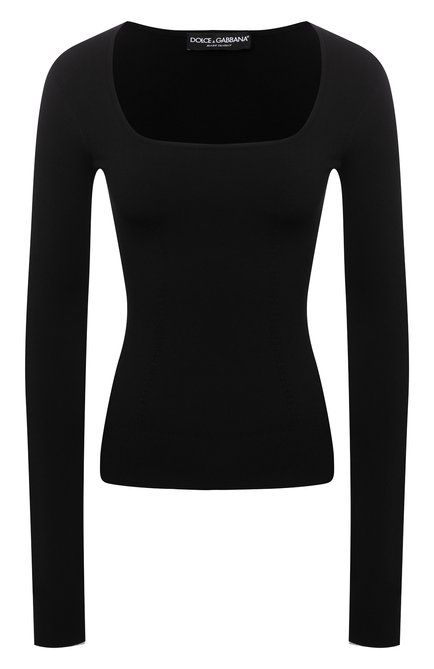 Женский пуловер DOLCE & GABBANA черного цвета по цене 96450 руб., арт. FXD44T/JBMR9 | Фото 1