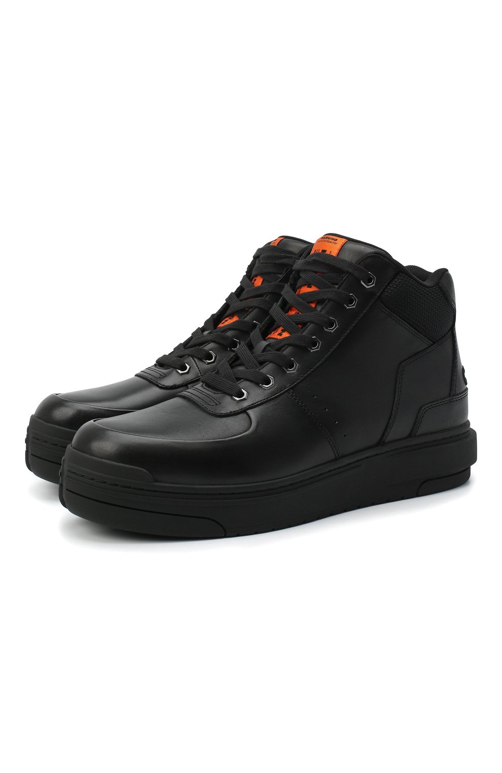 Мужские кожаные ботинки HERON PRESTON черного цвета, арт. HMIA018F20LEA0011000 | Фото 1 (Мужское Кросс-КТ: Ботинки-обувь; Материал утеплителя: Без утеплителя; Материал внутренний: Текстиль; Подошва: Массивная; ширина носка стельки: 9; толщина подошвы: 4,3)