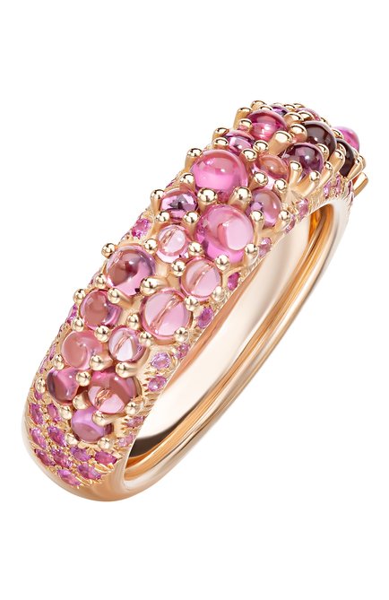 Женские кольцо candy MATTIOLI бесцветного цвета, арт. MAN10536RZR | Фото 1 (Материал сплава: Розовое золото; Драгоценные камни: Сапфиры)