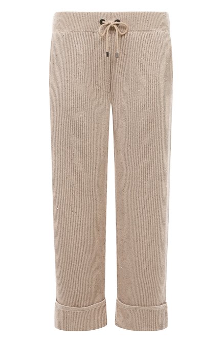 Женские хлопковые брюки BRUNELLO CUCINELLI бежевого цвета по цене 0 руб., арт. MDV754699 | Фото 1