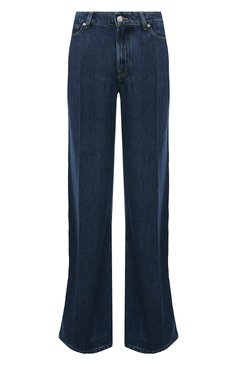 Женские джинсы 7 FOR ALL MANKIND синего цвета, арт. JSP0C860BN | Фото 1 (Длина (брюки, джинсы): Удлиненные; Кросс-КТ: Деним; Силуэт Ж (брюки и джинсы): Расклешенные; Материал внешний: Хлопок, Деним)
