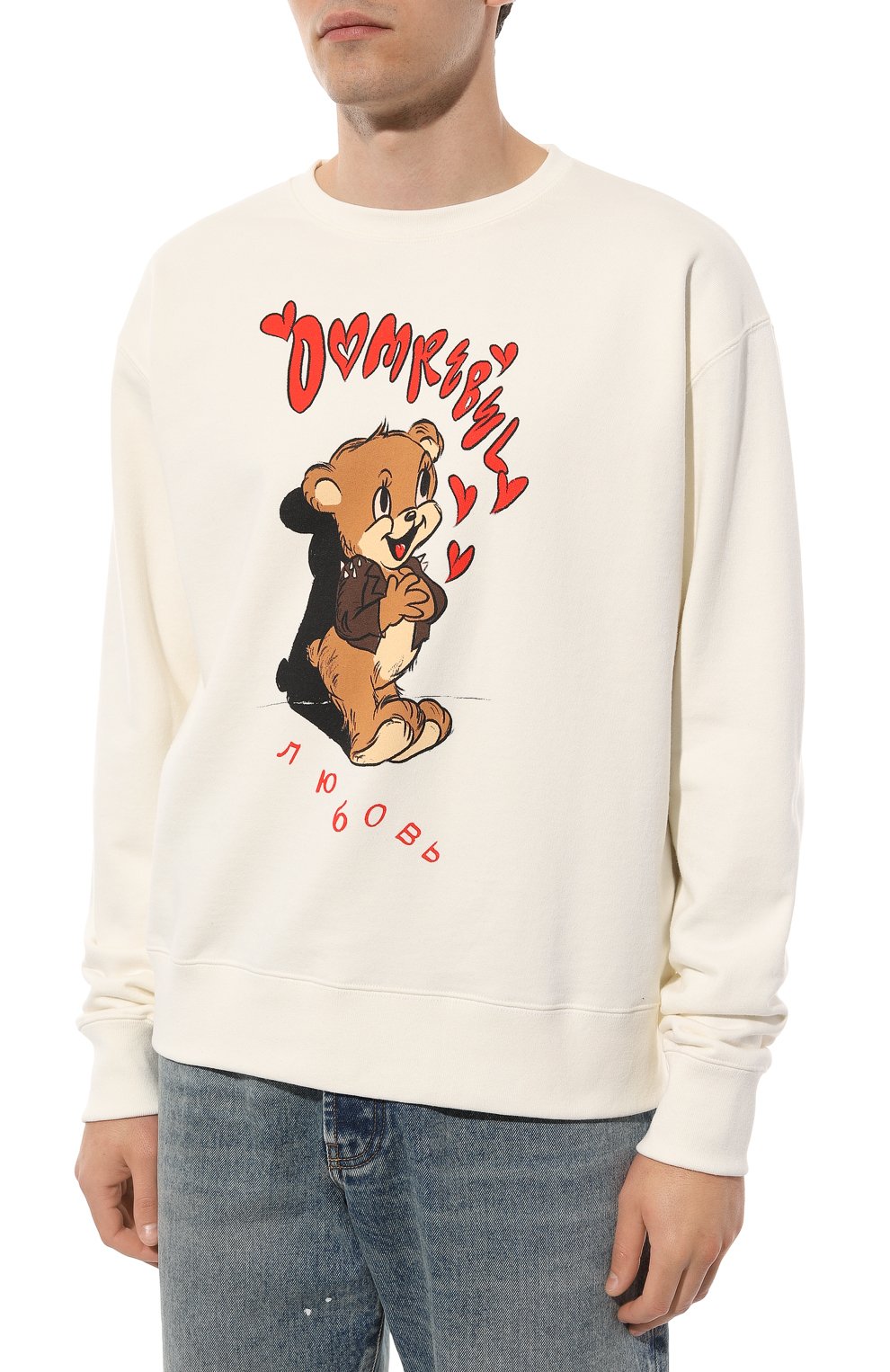 Хлопковый свитшот DOMREBEL B00M B00M/SWEATSHIRT, цвет кремовый, размер 46 B00M B00M/SWEATSHIRT - фото 3