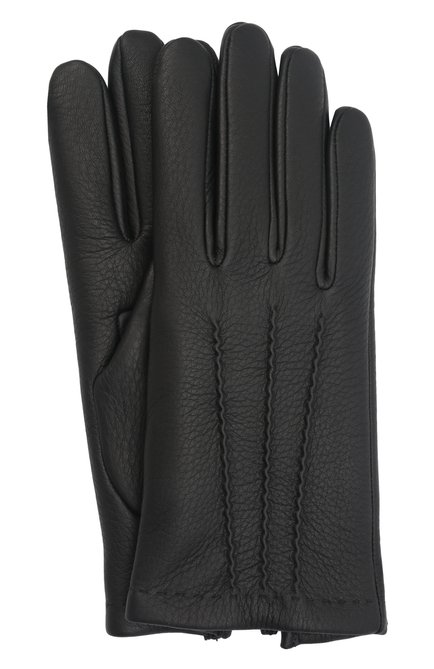 Мужские кожаные перчатки lupin AGNELLE черного цвета, арт. LUPIN | Фото 1 (Мужское Кросс-КТ: Кожа и замша; Материал: Натуральная кожа)