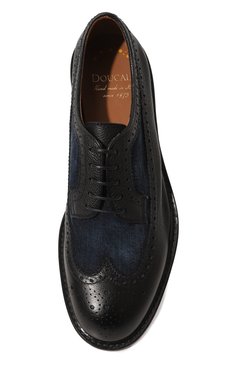 Мужские комбинированные дерби DOUCAL'S темно-синего цвета, арт. DU1486PH0EPZ631N | Фото 6 (Мужское Кросс-КТ: Броги-обувь; Материал внутренний: Натуральная кожа; Стили: Классический)