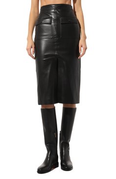 Женская юбка из экокожи MSGM черного цвета, арт. 3541MDD19/237605 | Фото 3 (Материал внешний: Синтетический материал; Стили: Гранж; Женское Кросс-КТ: Юбка-одежда; Материал сплава: Проставлено; Длина Ж (юбки, платья, шорты): Миди; Кросс-КТ: экокожа; Материал подклада: Синтетический материал; Драгоценные камни: Проставлено)
